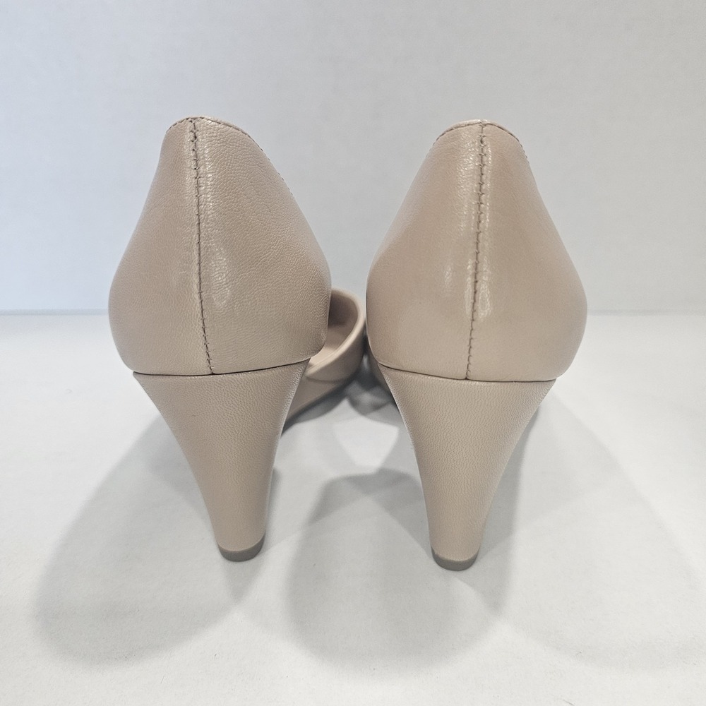 Franco Sarto Women's Wedge Pump 7.5 W Taupe Neutral Tan Beige Closed Toe Felice - Picture 8 of 12